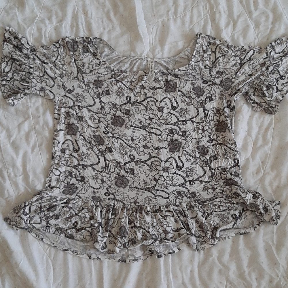 A soft floral print shirt